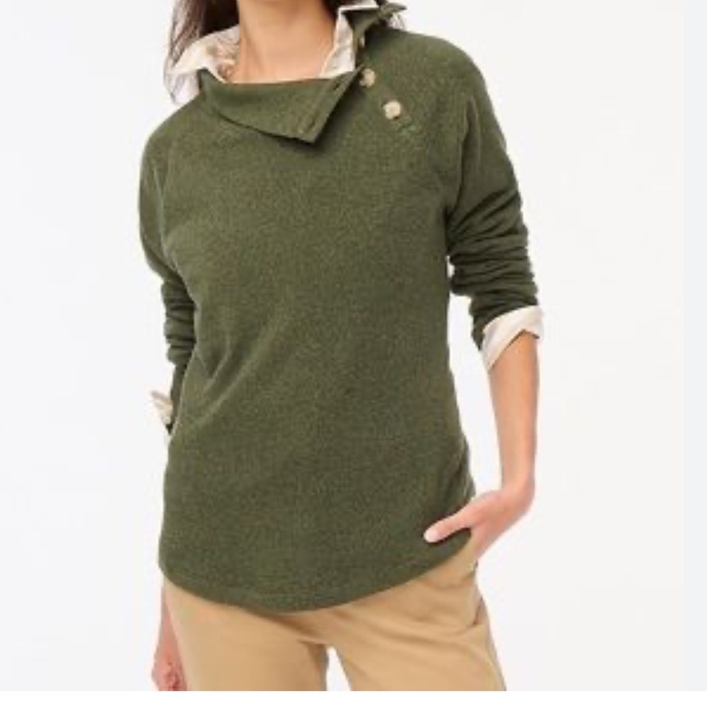 J. Crew Olive Knit Sweater, size M; new
